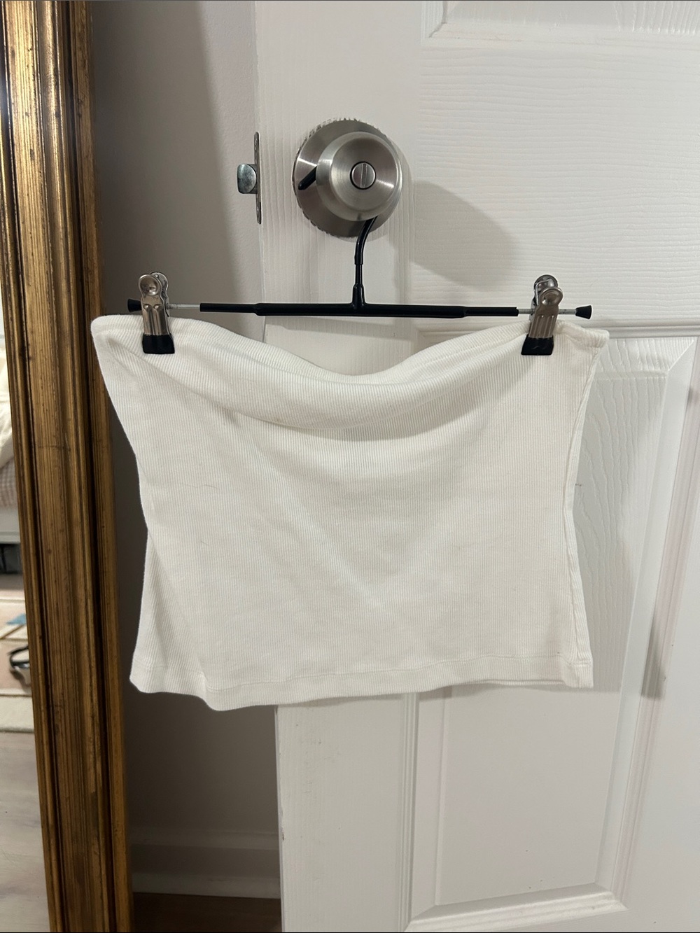 Maeve White Ribbed Tube Top - Women